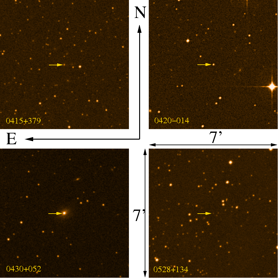 MAPCAT blazar finding charts