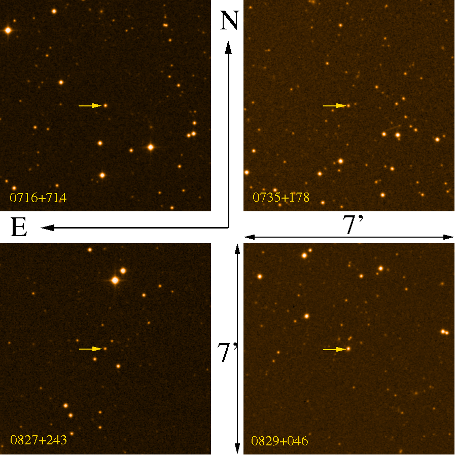 MAPCAT blazar finding charts