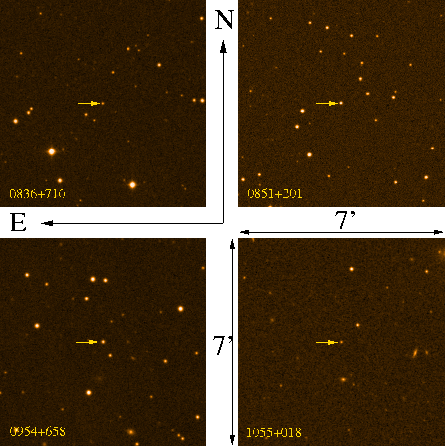 MAPCAT blazar finding charts