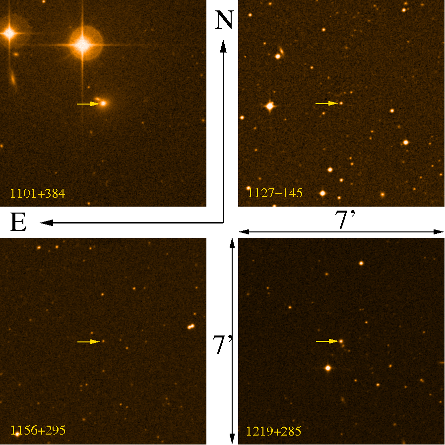 MAPCAT blazar finding charts