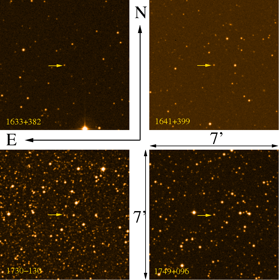 MAPCAT blazar finding charts